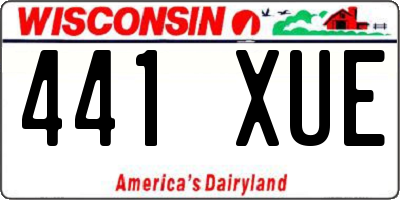 WI license plate 441XUE