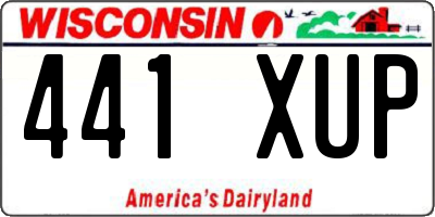 WI license plate 441XUP