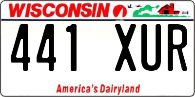 WI license plate 441XUR