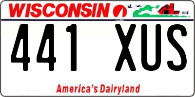 WI license plate 441XUS