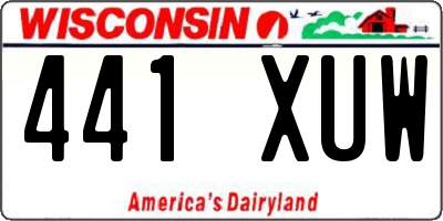 WI license plate 441XUW