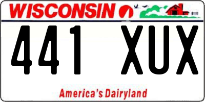 WI license plate 441XUX