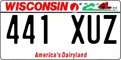 WI license plate 441XUZ