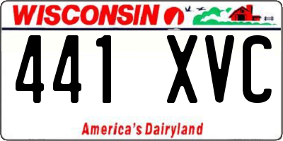 WI license plate 441XVC