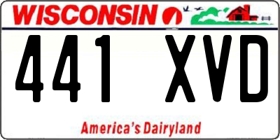 WI license plate 441XVD