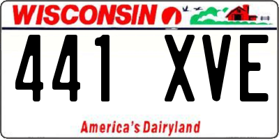 WI license plate 441XVE