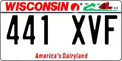 WI license plate 441XVF