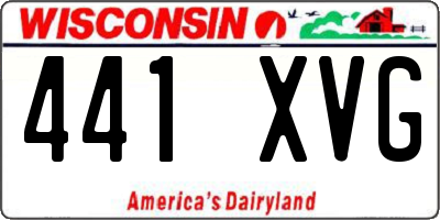 WI license plate 441XVG