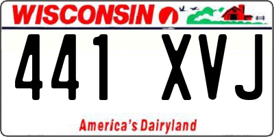 WI license plate 441XVJ