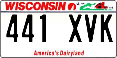 WI license plate 441XVK