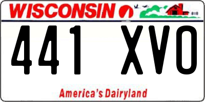 WI license plate 441XVO