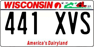 WI license plate 441XVS