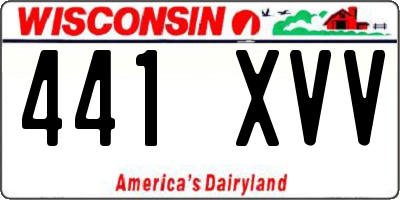 WI license plate 441XVV