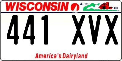 WI license plate 441XVX