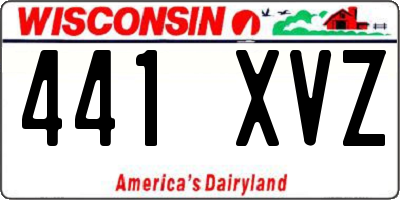 WI license plate 441XVZ