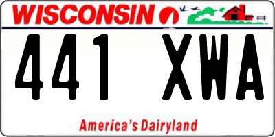 WI license plate 441XWA