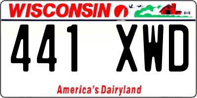 WI license plate 441XWD
