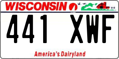WI license plate 441XWF