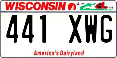 WI license plate 441XWG