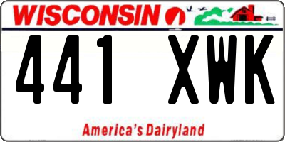 WI license plate 441XWK