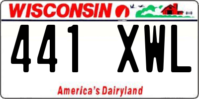 WI license plate 441XWL