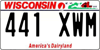 WI license plate 441XWM