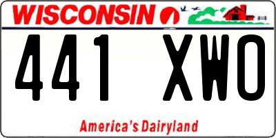 WI license plate 441XWO
