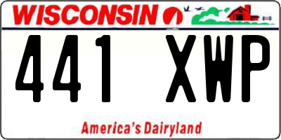 WI license plate 441XWP