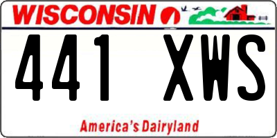 WI license plate 441XWS