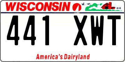WI license plate 441XWT