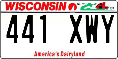 WI license plate 441XWY