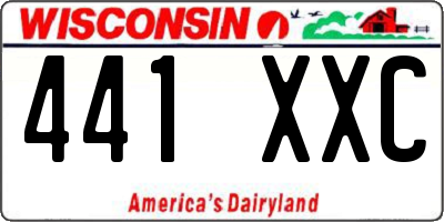 WI license plate 441XXC