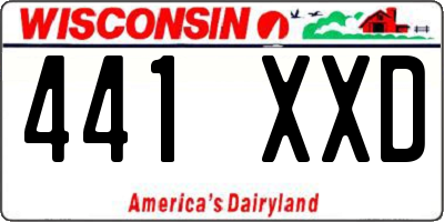 WI license plate 441XXD