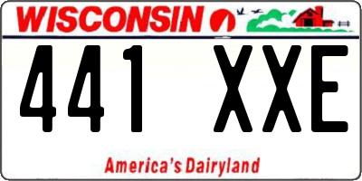 WI license plate 441XXE