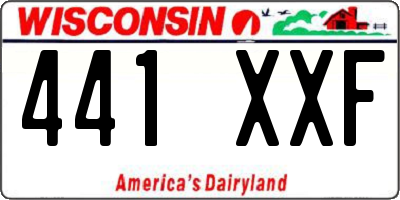 WI license plate 441XXF