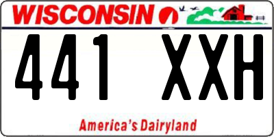 WI license plate 441XXH