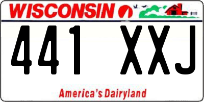 WI license plate 441XXJ