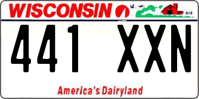 WI license plate 441XXN