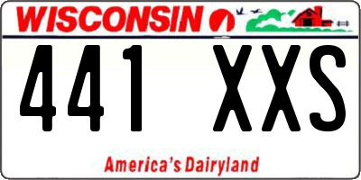 WI license plate 441XXS