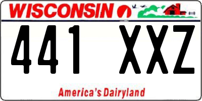 WI license plate 441XXZ