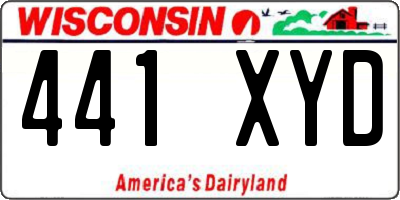 WI license plate 441XYD