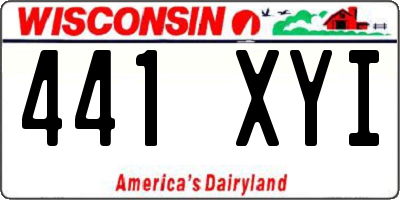 WI license plate 441XYI