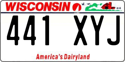 WI license plate 441XYJ