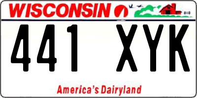 WI license plate 441XYK