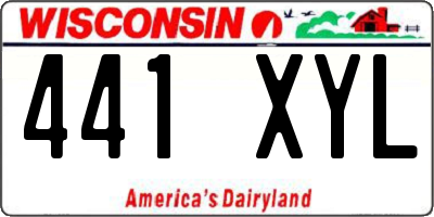 WI license plate 441XYL