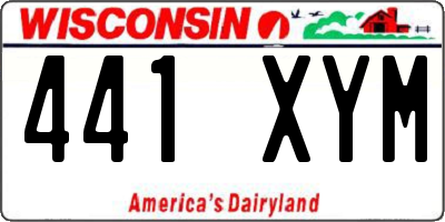 WI license plate 441XYM