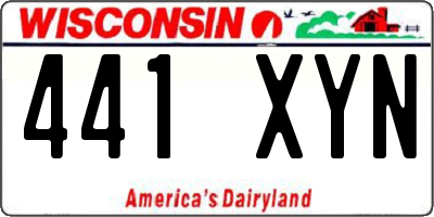 WI license plate 441XYN