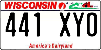WI license plate 441XYO