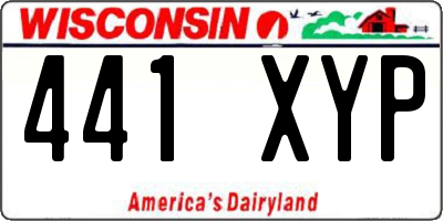 WI license plate 441XYP
