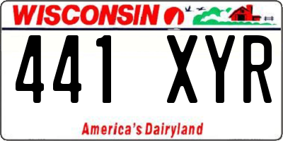 WI license plate 441XYR